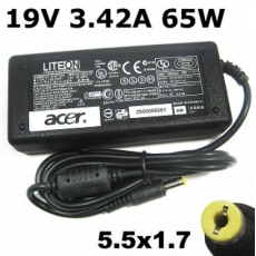 Блок питания ноутбука Toshiba, Acer, HP, Asus, Lenovo, 19V, 3.42A, 1,7/5,5мм